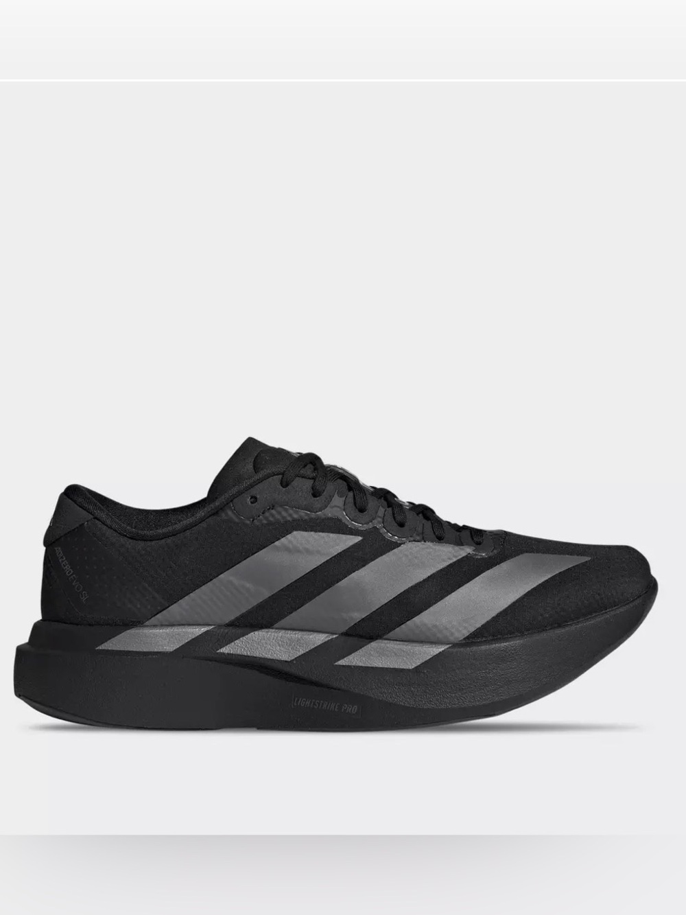 Adidas Adizero EVO SL Woven Running Shoe Women’s Black Silver Sneakers Size 9